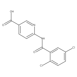 6-[(2,5-Dichlorobenzoyl)amino]-3-pyridinecarboxylic acid Structure