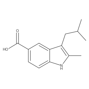 2-methyl-3-(2-methylpropyl)-1H-indole-5-carboxylic acid Structure