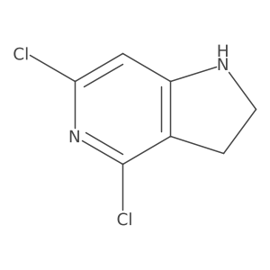 4,6-Dichloro-2,3-dihydro-1H-pyrrolo[3,2-c]pyridine结构式