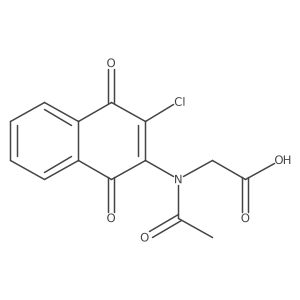 Glycine, N-acetyl-N-(3-chloro-1,4-dihydro-1,4-dioxo-2-naphthyl)-结构式