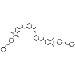 N,N'-[(3-Oxo-1-propene-1,3-diyl)dibenzene-3,1-diyl]bis{1,3-dioxo-2-[4-(phenyldiazenyl)phenyl]-2,3-dihydro-1H-isoindole-5-carboxamide}结构式