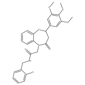 N-(2-chlorobenzyl)-2-(4-oxo-2-(3,4,5-trimethoxyphenyl)-3,4-dihydrobenzo[b][1,4]thiazepin-5(2H)-yl)acetamide Structure