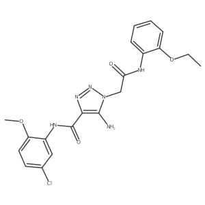 5-amino-N-(5-chloro-2-methoxyphenyl)-1-(2-((2-ethoxyphenyl)amino)-2-oxoethyl)-1H-1,2,3-triazole-4-carboxamide Structure