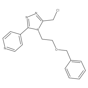 4-(4-(2-(Benzyloxy)ethyl)-5-(chloromethyl)-4H-1,2,4-triazol-3-yl)pyridine结构式