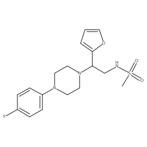 N-(2-(4-(4-fluorophenyl)piperazin-1-yl)-2-(furan-2-yl)ethyl)methanesulfonamide Structure
