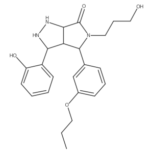 3-(2-Hydroxyphenyl)-5-(3-hydroxypropyl)-4-(3-propoxyphenyl)-1,2,3,3a,4,6a-hexahydropyrrolo[3,4-c]pyrazol-6-one结构式