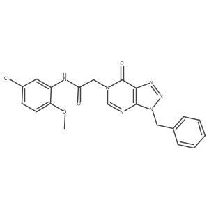 2-(3-benzyl-7-oxo-3H-[1,2,3]triazolo[4,5-d]pyrimidin-6(7H)-yl)-N-(5-chloro-2-methoxyphenyl)acetamide结构式