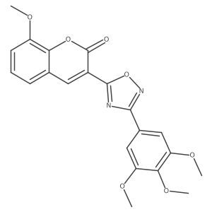 8-methoxy-3-[3-(3,4,5-trimethoxyphenyl)-1,2,4-oxadiazol-5-yl]-2H-chromen-2-one结构式