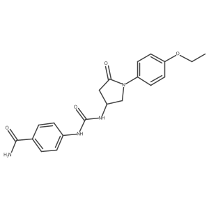 4-(3-(1-(4-Ethoxyphenyl)-5-oxopyrrolidin-3-yl)ureido)benzamide Structure
