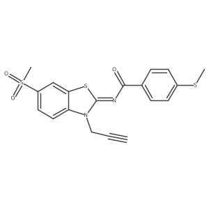 (Z)-N-(6-(methylsulfonyl)-3-(prop-2-yn-1-yl)benzo[d]thiazol-2(3H)-ylidene)-4-(methylthio)benzamide结构式