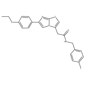 2-(6-(4-ethoxyphenyl)imidazo[2,1-b]thiazol-3-yl)-N-(4-fluorobenzyl)acetamide Structure