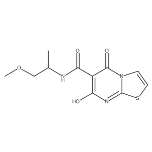 7-hydroxy-N-(1-methoxypropan-2-yl)-5-oxo-5H-thiazolo[3,2-a]pyrimidine-6-carboxamide结构式