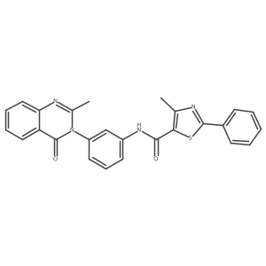 4-methyl-N-(3-(2-methyl-4-oxoquinazolin-3(4H)-yl)phenyl)-2-phenylthiazole-5-carboxamide Structure