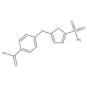 4-{[5-(Aminosulfonyl)-2-thienyl]thio}benzoic acid结构式