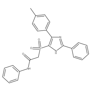 2-{[5-(4-methylphenyl)-2-phenyl-1H-imidazol-4-yl]sulfonyl}-N-phenylacetamide Structure