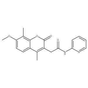 2-(7-methoxy-4,8-dimethyl-2-oxo-2H-chromen-3-yl)-N-(pyridin-2-yl)acetamide Structure