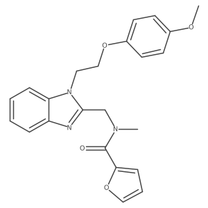 N-({1-[2-(4-methoxyphenoxy)ethyl]-1H-1,3-benzodiazol-2-yl}methyl)-N-methylfuran-2-carboxamide结构式