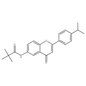 N-(2-(4-isopropylphenyl)-4-oxo-4H-chromen-6-yl)pivalamide Structure