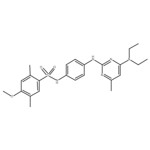 N-(4-((4-(diethylamino)-6-methylpyrimidin-2-yl)amino)phenyl)-4-methoxy-2,5-dimethylbenzenesulfonamide Structure