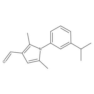 1-(3-isopropylphenyl)-2,5-dimethyl-1H-pyrrole-3-carbaldehyde结构式