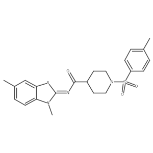 (E)-N-(3,6-dimethylbenzo[d]thiazol-2(3H)-ylidene)-1-tosylpiperidine-4-carboxamide Structure