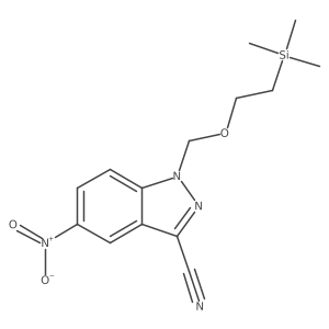 5-Nitro-1-[[2-(trimethylsilyl)ethoxy]methyl]-1H-indazole-3-carbonitrile结构式