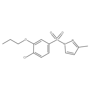 1-[(4-chloro-3-propoxyphenyl)sulfonyl]-3-methyl-1H-pyrazole Structure