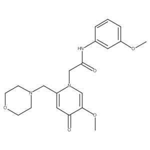 2-{5-methoxy-2-[(morpholin-4-yl)methyl]-4-oxo-1,4-dihydropyridin-1-yl}-N-(3-methoxyphenyl)acetamide Structure