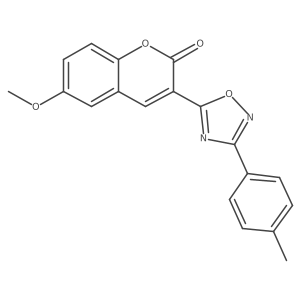 6-methoxy-3-(3-(p-tolyl)-1,2,4-oxadiazol-5-yl)-2H-chromen-2-one Structure
