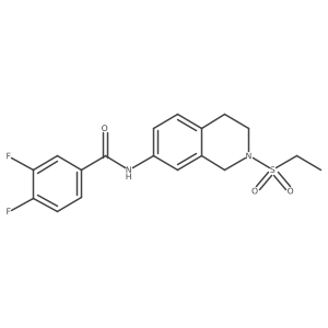 N-(2-(ethylsulfonyl)-1,2,3,4-tetrahydroisoquinolin-7-yl)-3,4-difluorobenzamide Structure
