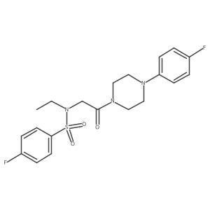 N-Ethyl-4-fluoro-N-[2-[4-(4-fluorophenyl)-1-piperazinyl]-2-oxoethyl]benzenesulfonamide结构式