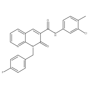 N-(3-chloro-4-methylphenyl)-1-(4-fluorobenzyl)-2-oxo-1,2-dihydro-1,8-naphthyridine-3-carboxamide Structure