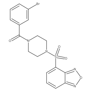 [4-(2,1,3-Benzoxadiazol-4-ylsulfonyl)piperazin-1-yl](3-bromophenyl)methanone结构式