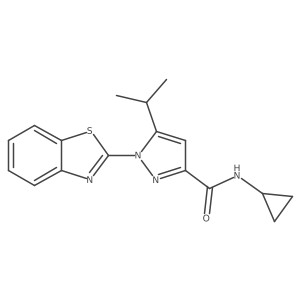1-(benzo[d]thiazol-2-yl)-N-cyclopropyl-5-isopropyl-1H-pyrazole-3-carboxamide Structure