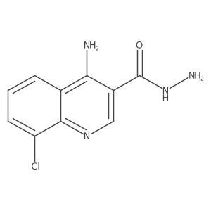 4-Amino-8-chloroquinoline-3-carbohydrazide结构式