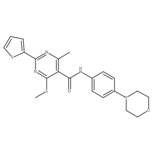 4-Methyl-6-(methylsulfanyl)-N-[4-(morpholin-4-YL)phenyl]-2-(thiophen-2-YL)pyrimidine-5-carboxamide Structure