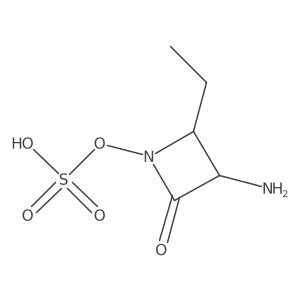2-Azetidinone, 3-amino-4-ethyl-1-(sulfooxy)-, cis-结构式