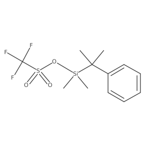 Trifluoro-methanesulfonic acid dimethyl(1-methyl-1-phenylethyl)silyl ester Structure