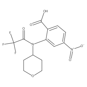 4-Nitro-2-[(tetrahydro-pyran-4-yl)-(2,2,2-trifluoro-acetyl)-amino]-benzoic acid Structure