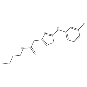 2-{2-[(3-chlorophenyl)amino]-1,3-thiazol-4-yl}-N-(2-methoxyethyl)acetamide结构式