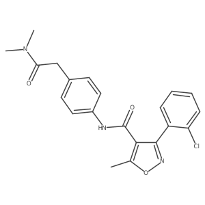 3-(2-chlorophenyl)-N-{4-[(dimethylcarbamoyl)methyl]phenyl}-5-methyl-1,2-oxazole-4-carboxamide Structure