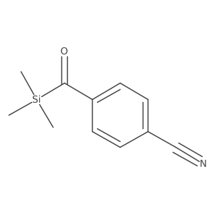 4-((Trimethylsilyl)carbonyl)benzonitrile Structure