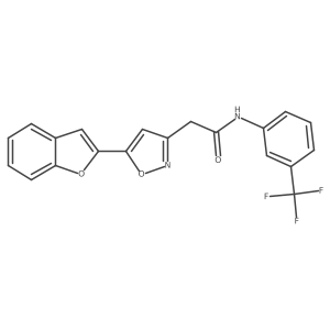 2-(5-(benzofuran-2-yl)isoxazol-3-yl)-N-(3-(trifluoromethyl)phenyl)acetamide Structure