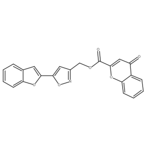 (5-(benzofuran-2-yl)isoxazol-3-yl)methyl 4-oxo-4H-chromene-2-carboxylate Structure