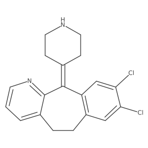 8,9-Dichloro-6,11-dihydro-11-(4-piperidinylidene)-5H-benzo[5,6]cyclohepta[1,2-b]pyridine结构式
