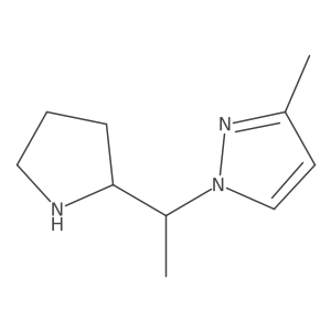3-methyl-1-[1-(pyrrolidin-2-yl)ethyl]-1H-pyrazole Structure