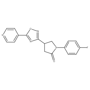 1-(4-Fluorophenyl)-4-(5-pyridin-4-yl-1,2,4-oxadiazol-3-yl)pyrrolidin-2-one Structure