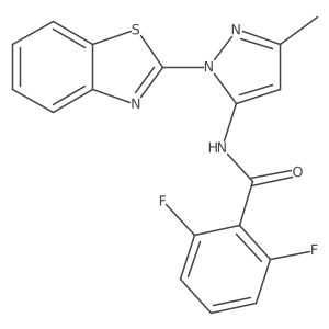 N-(1-(benzo[d]thiazol-2-yl)-3-methyl-1H-pyrazol-5-yl)-2,6-difluorobenzamide Structure