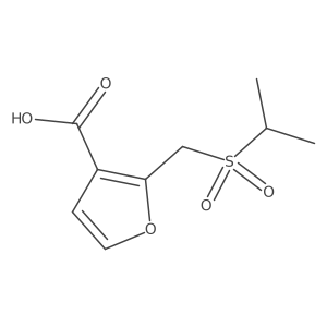 2-((Isopropylsulfonyl)methyl)furan-3-carboxylic acid结构式