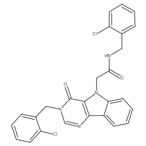 N-(2-chlorobenzyl)-2-(3-(2-chlorobenzyl)-4-oxo-3H-pyrimido[5,4-b]indol-5(4H)-yl)acetamide Structure